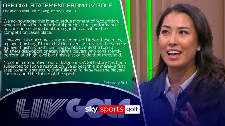 Inci Mehmet discusses the announcement of the top ten players from LIV will now receive World ranking points, and how that will affect the all-round landscape of the sport. 