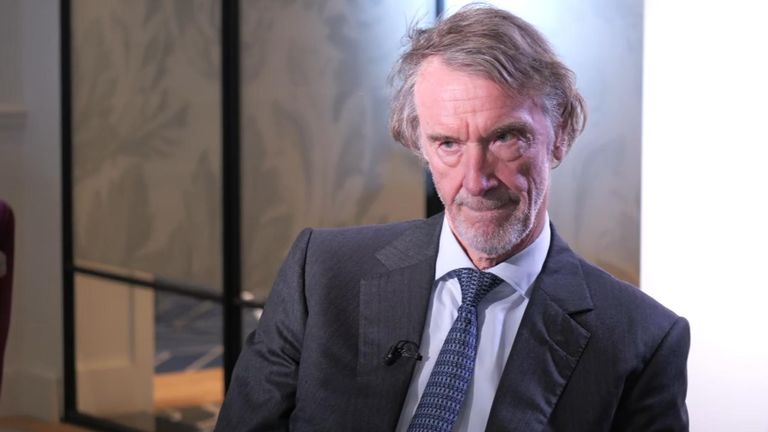 Sir Jim Ratcliffe spoke to Sky's Ed Conway