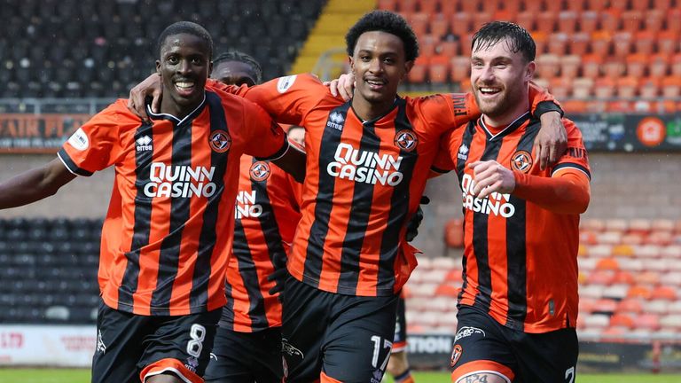 Amar Fatah (C) put the hosts ahead at Tannadice Park