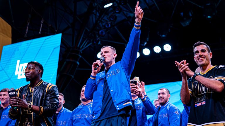 Ash Handley at Fremont Street fan event, Las Vegas 2026