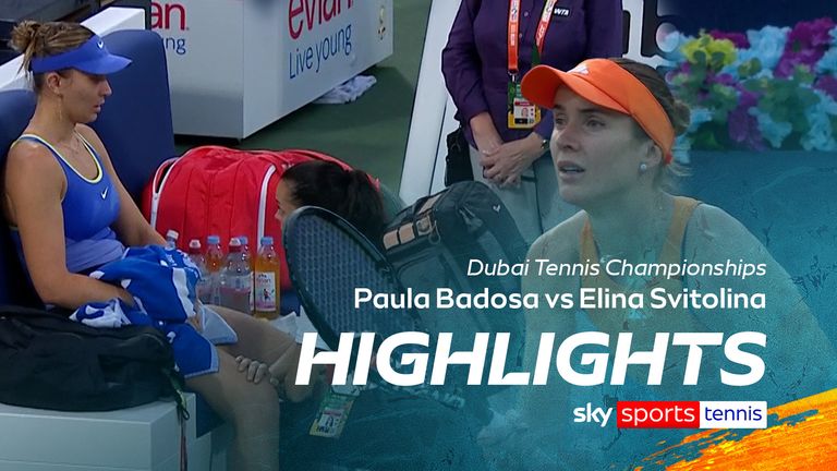 Highlights of the Dubai Tennis Championships between Paula Badosa and Elina Svitolina.