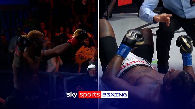 Efe Ajagba knocked down Charles Martin twice before securing the stunning TKO win in the fourth round.