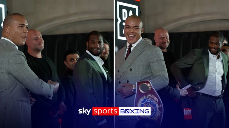 Daniel Dubois refused to shake Fabio Wardley's hand after they faced off for the first time at the launch press conference ahead of their fight in May.