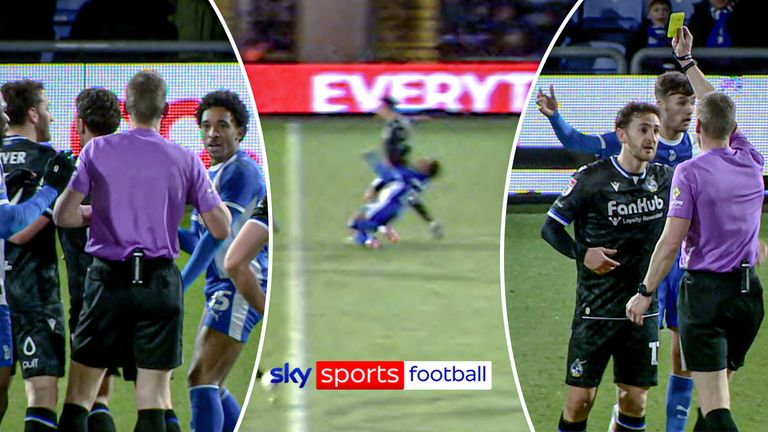 Bristol Rovers' Tom Lockyer escapes red after clash.