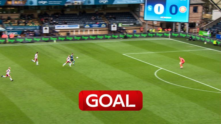 Cauley Woodrow's stunning long-range lob put Wycombe ahead!