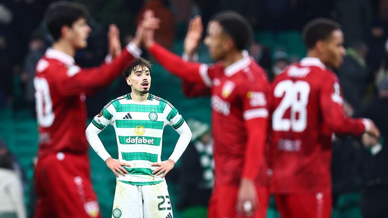 Celtic were beaten 4-1 at home by Stuttgart in the first leg of their Europa League play-off