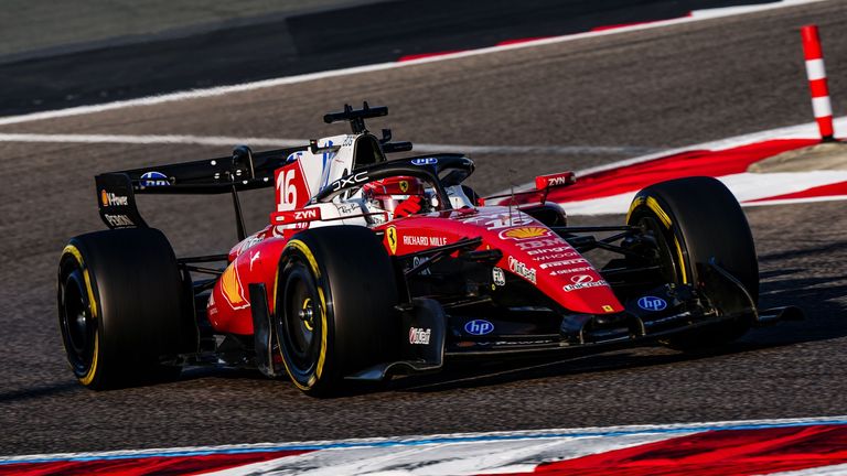 Charles Leclerc, Ferrari, testing Bahrain