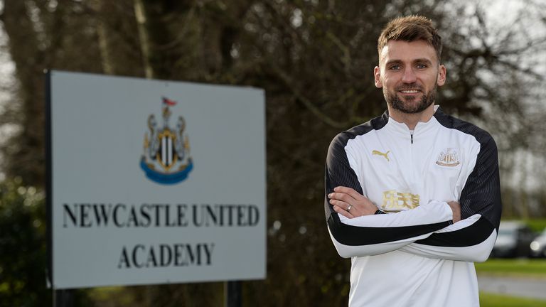 Chris Hogg during his time as a development coach at Newcastle United