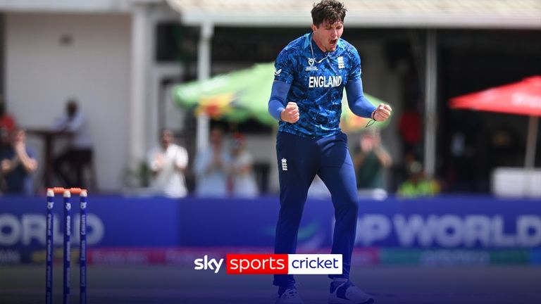 Aaron George was dismissed for nine off the bowling of Alex Green as India lost their first wicket in the Under-19 Men's Cricket World Cup final.