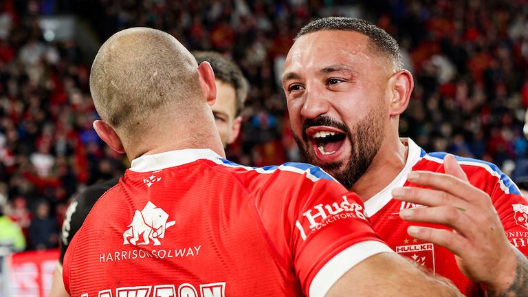 Hull KR captain Elliot Minchella after winning the World Club Challenge