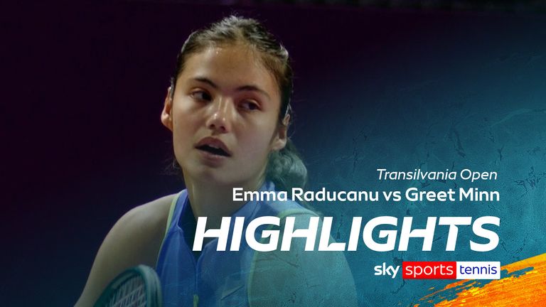 Emma Raducanu beats Greet Minnen in straight sets at Transylvania Open