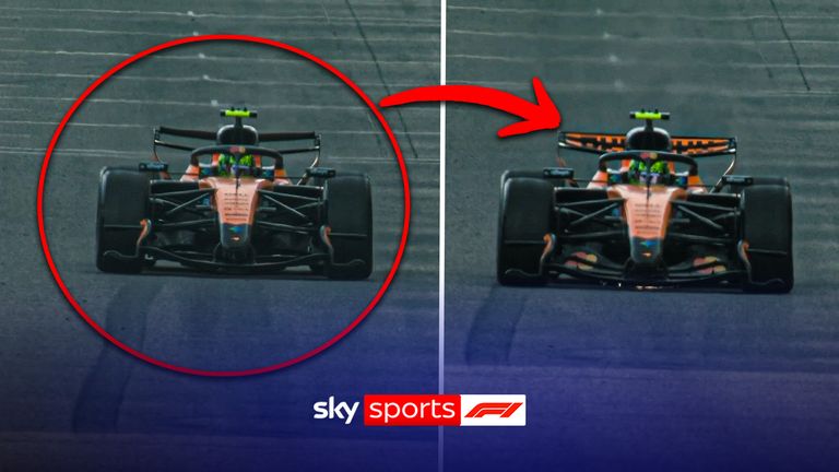 Watch how the active aero works during the straight modes as cars test them on track in Bahrain.