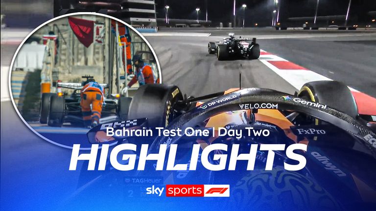 Norris, Russell nearly collide as several red flags hit day two in Bahrain