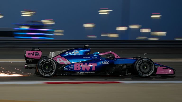Alpine driver Pierre Gasly during pre-season testing in Bahrain