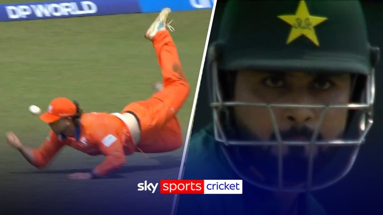 Pakistan's Faheem Ashraf narrowly saves his side from shock defeat to the Netherlands. 