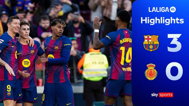Highlights of the LALIGA match between Barcelona and Mallorca at the Camp Nou.
