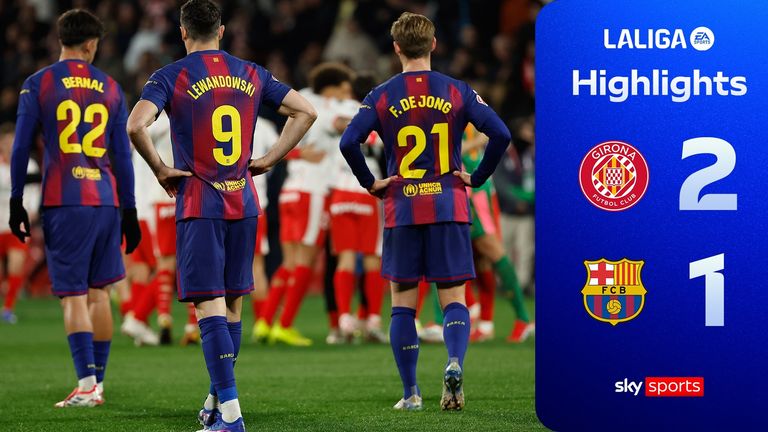 Highlights of the LALIGA match between Girona and Barcelona at the Camp Nou.