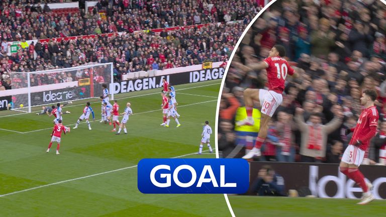 Morgan Gibbs-White give Forest an early lead against Palace