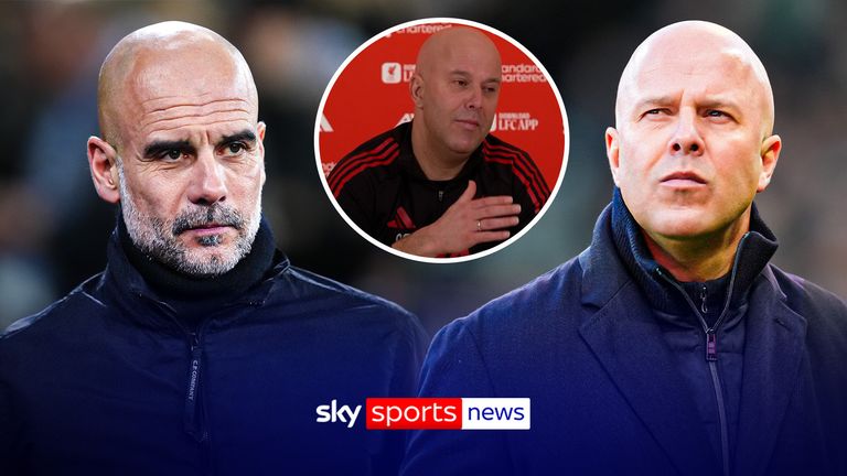 Arne Slot and Pep Guardiola