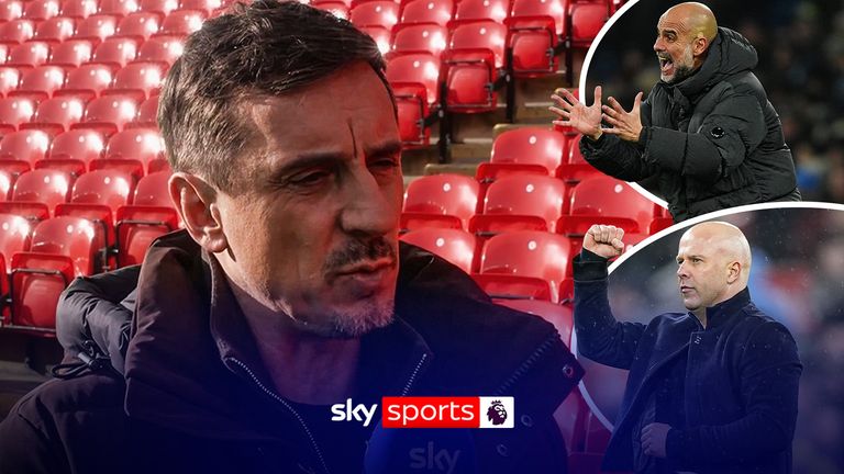 Gary Neville speaks ahead of Liverpool vs Man City in the PL
