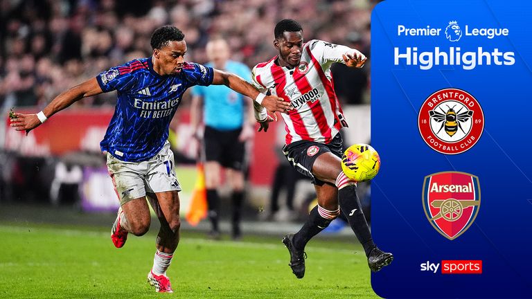 Highlights of Premier League match between Brentford and Arsenal