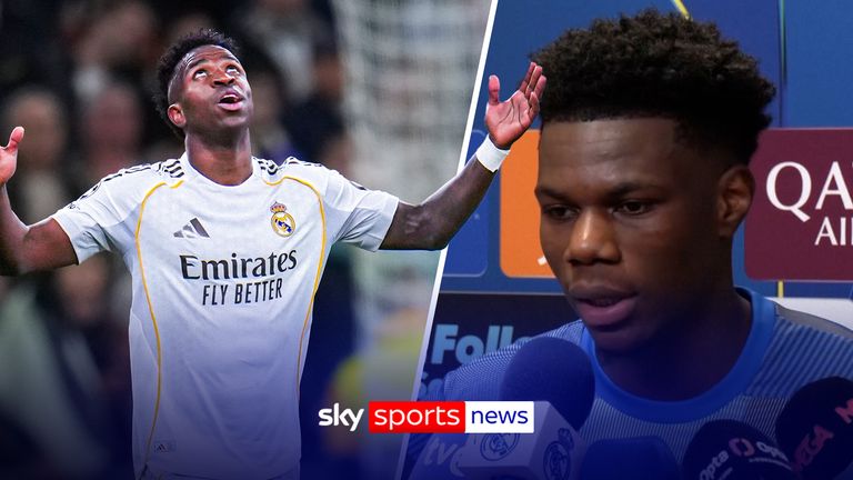 Vinicius Jr and Aurelien Tchaoumeni Real Madrid