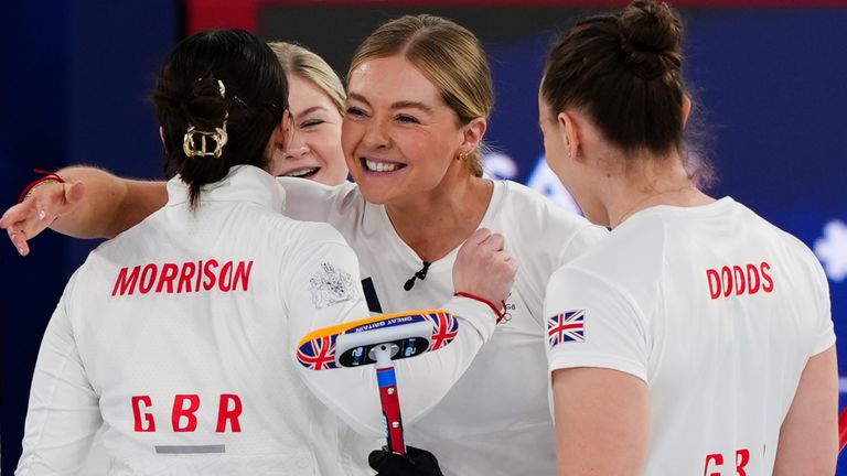 GB's curlers celebrate a crucial Winter Olympics victory over USA