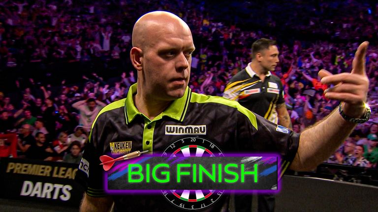 Michael van Gerwen hit two big checkouts against Gerwyn Price
