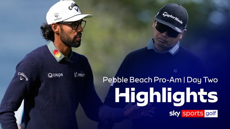 Highlights from the second round of the Pebble Beach Pro-Am from the Pebble Beach Golf Links and Spyglass Hill Golf Course in California. 