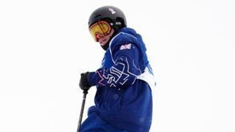 Great Britain's Gus Kenworthy during the Men's Freeski Halfpipe Qualification at the Livigno Snow Park