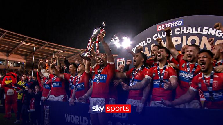 Hull KR vs Brisbane Broncos: Wild celebrations as Hull KR win the World Club Challenge