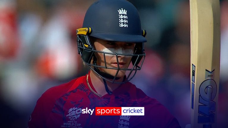 Jacob Bethell reached his half-century off just 28-balls with this massive six! 