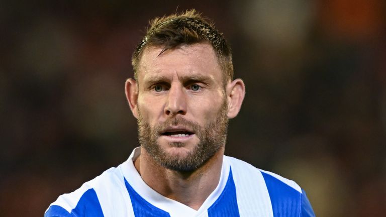 Brighton and Hove Albion's James Milner during the Carabao Cup third round match at Oakwell Stadium, Barnsley. 