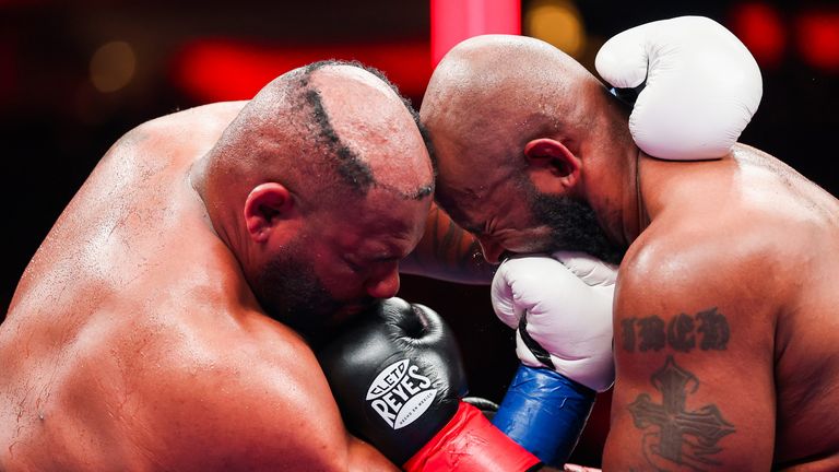 Jarrell Miller was involved in a bizarre incident during his fight with Kingsley Ibeh when his hairpiece came off
