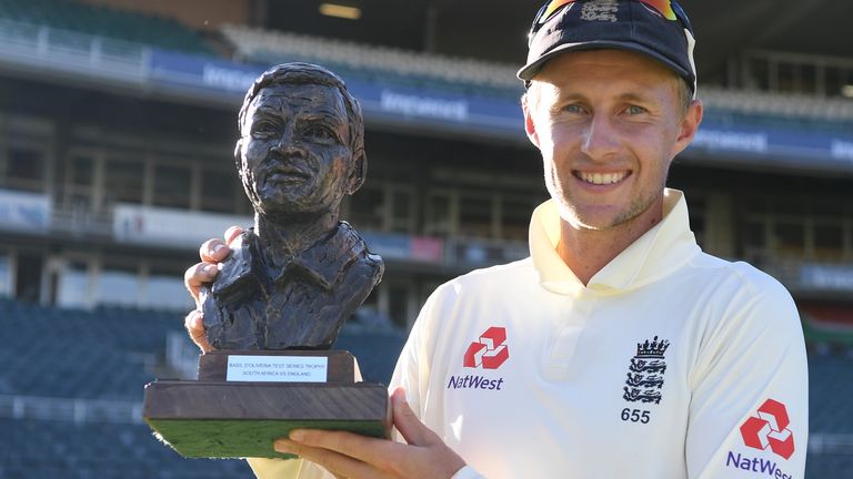 Joe Root captaining England to a 3-1 series victory on their last Test tour to South Africa in 2019/20