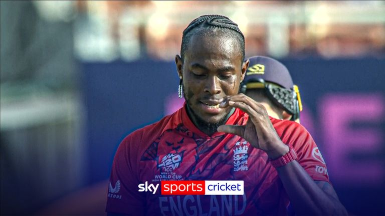 Jofra Archer reaches his 50th T20I wicket with two in just three deliveries against Scotland.