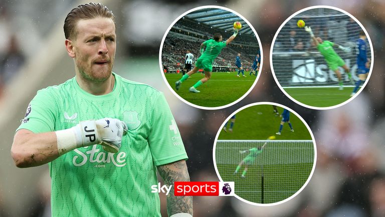 JORDAN PICKFORD SAVE EVERTON 28 FEB