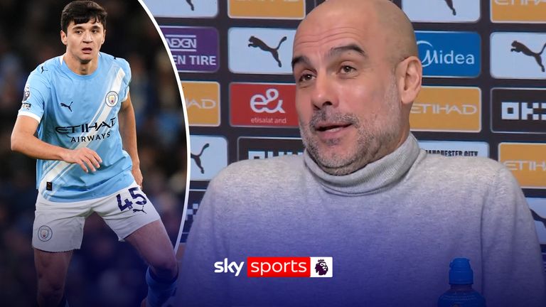 Here’s a tighter, more journalistic line you can use:

Pep Guardiola offered a light‑hearted moment in his press conference, joking about how Abdukodir Khusanov is settling into life in Manchester.