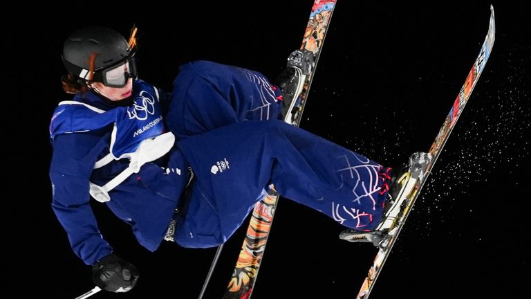 Great Britain's Kirsty Muir during the Women's Freestyle Skiing Freeski Big Air Qualification