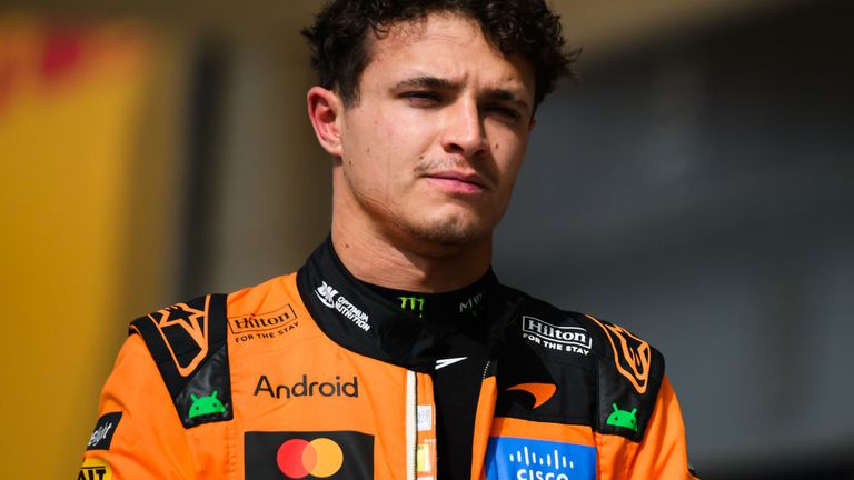 Lando Norris during Bahrain Testing