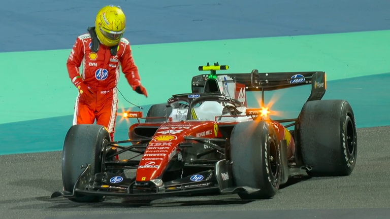 Lewis Hamilton Ferrari testing Bahrain