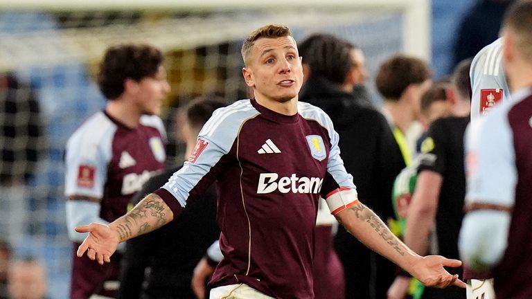 Lucas Digne avoided a red card and giving a penalty away for Aston Villa vs Newcastle