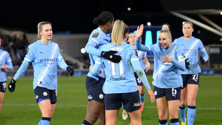Man City trashed Leicester to set up a 11-point lead at the top of the WSL