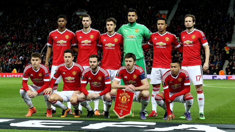  Man Utd's starting lineup on Rashford's debut
