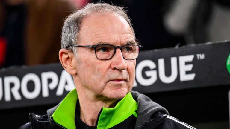 Martin O'Neill during Celtic's 1-0 win away at Stuttgart (Associated Press) 