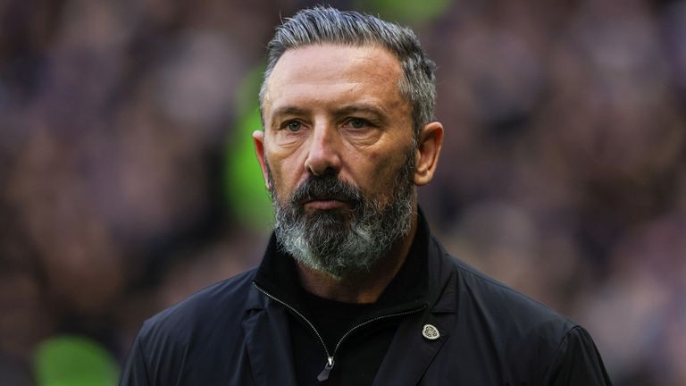 GLASGOW, SCOTLAND - FEBRUARY 15: Hearts manager Derek McInnes during a William Hill Premiership match between Rangers and Heart of Midlothian at Ibrox Stadium, on February 15, 2026, in Glasgow, Scotland. (Photo by Craig Williamson / SNS Group)