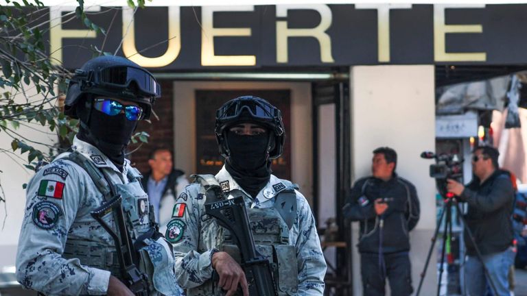 Mexico’s National Guard special forces have been deployed amid a state of high alert.
Karla Guerrero / ObturadorMX / Getty Images
