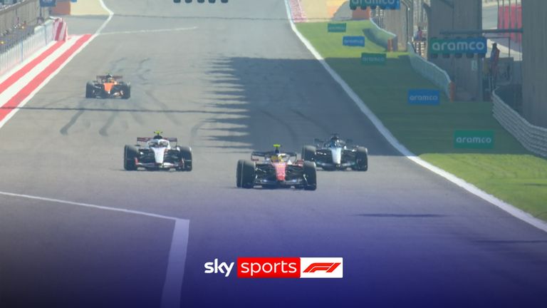 Ferrari's Lewis Hamilton made an incredible practice start during day two of Bahrain Test Two.