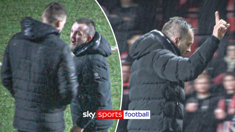 Nathan Jones in the Championship match against Stoke.