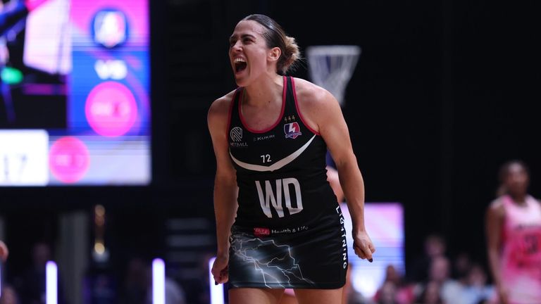 Loughborough Lightningilla on Netball Super Cup.